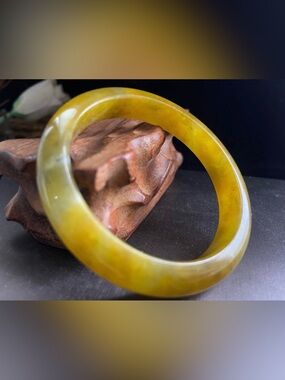 Yellow Jade Bangle Bracelet - Women Jewelry
